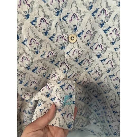 TOMMY BAHAMA MENS ALCAZAR TILES HAWAIIAN 100% SILK ALOHA CAMP SHIRT XL - Picture 5 of 11